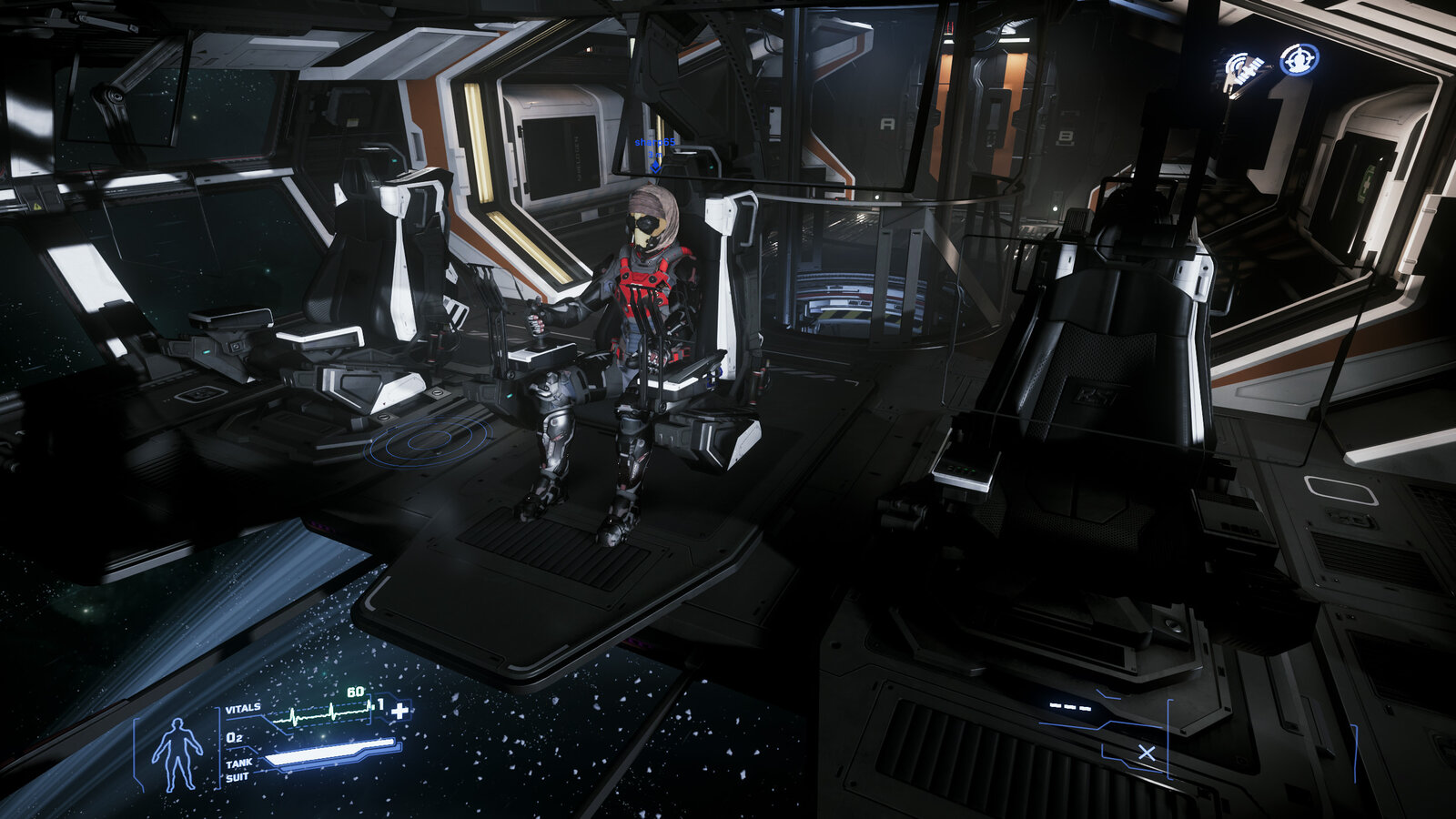 Sharp65 piloting his new ship the "Constellation"